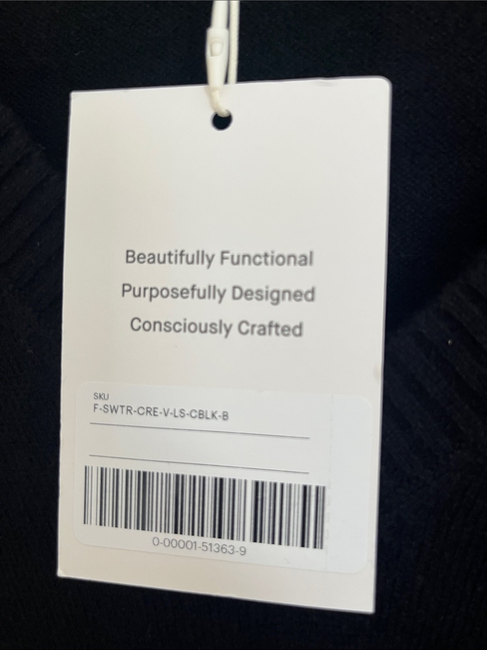 Everlane Black V-Neck Cashmere Pullover Sweater - NWT - Picture 3 of 3